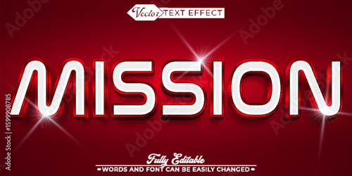  Bold and Determined Mission Success Vector Editable Text Effect Template