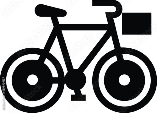bicycle icon with delivery box