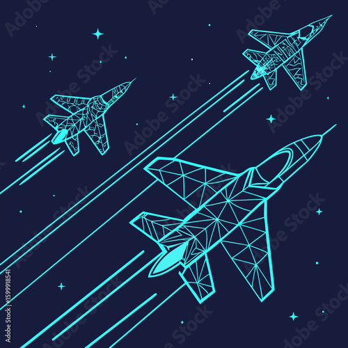 a group of jets flying in the sky