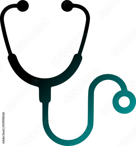 stethoscope on white background