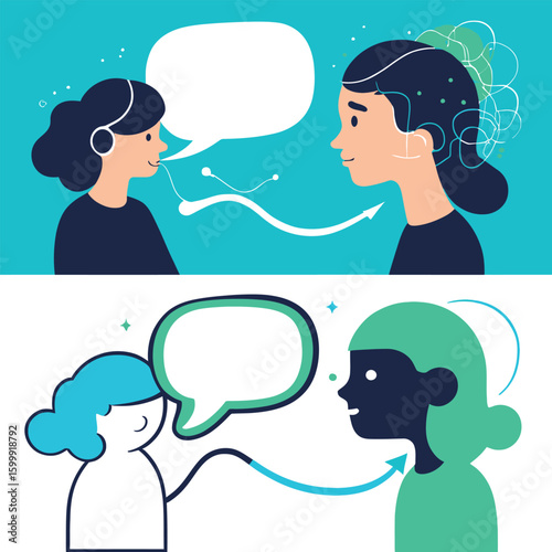 Communication And Understanding Flat Vector Illustration For Mental Health Concepts