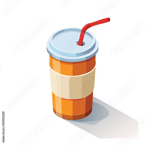 drinking technical isometric vector drawing with defined edges and modern simplicity.