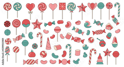 A sweet collection of festive confectionery and delicious candies for special occasions