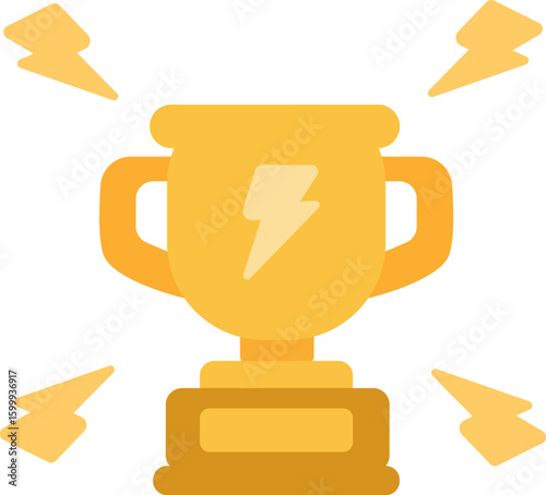 Gold Cup with Lightning Bolt
