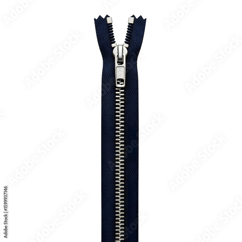 zipper isolated on white, Zipper isolated on transparent background