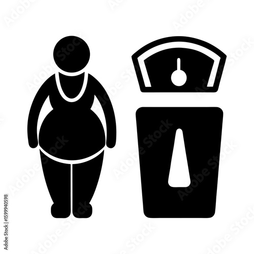 Body Measurement Icons – BMI, Scale, Shape on White Background.