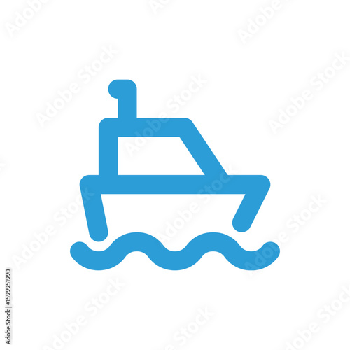 Minimal Ship Icon Set – Nautical Boat, Cruise & Sea Transport Vector Collection