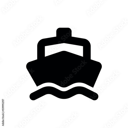 Minimal Ship Icon Set – Nautical Boat, Cruise & Sea Transport Vector Collection