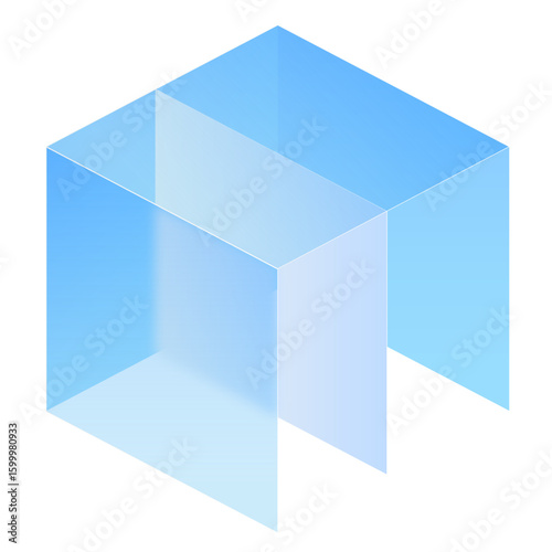 3D Box Rectangle Glassmorphism UI Icon Sign and Symbol Design Illustrator Png Svg	
