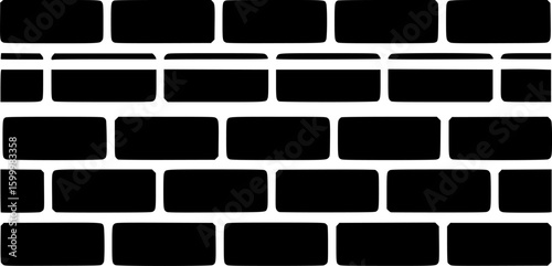 brick wall icon silhouette vector illustration