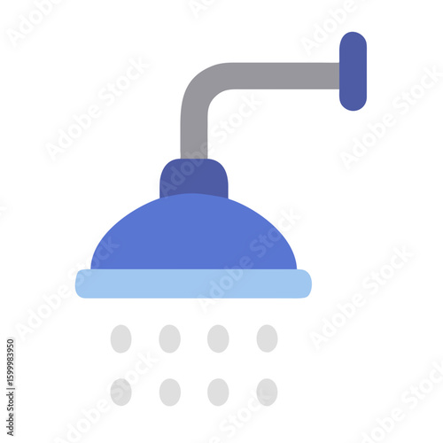 a shower head vector. illustration outline.
