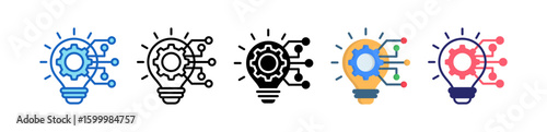 Innovation Multiple Style Icon Set Collection.  
