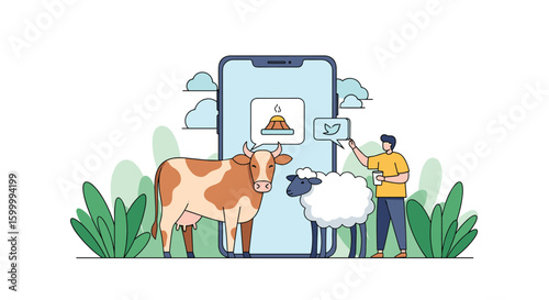 Digital farm management mobile application for livestock health monitoring and care record keeping