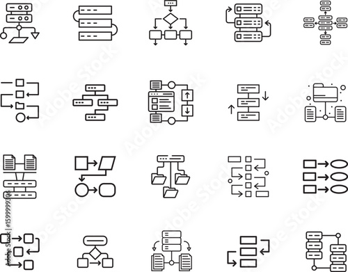 Connection Icon Set – Networking, Communication, Internet, Link, Data Transfer, Social & Digital Connectivity Icons – Perfect for Web, App, Dashboard, Infographic, Technology Branding, and Online Plat