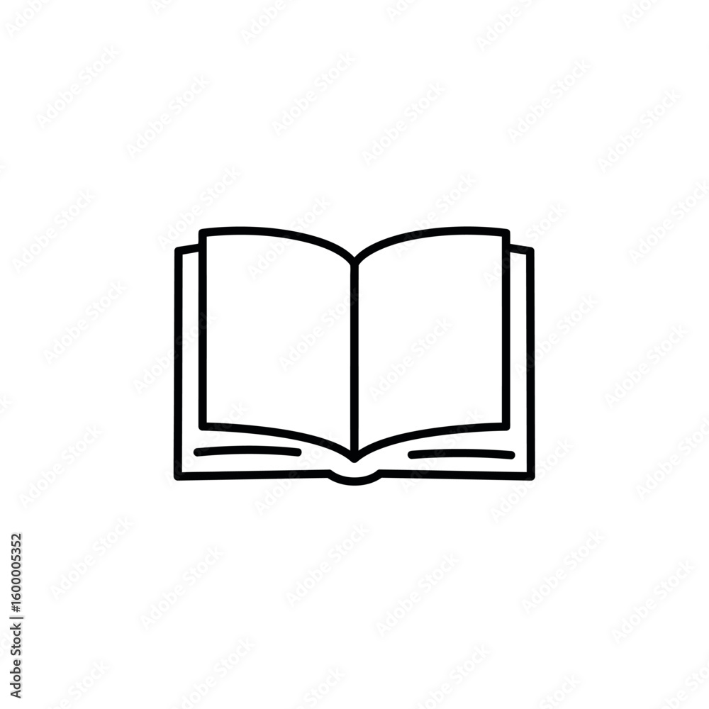 Open Book Outline Icon Design Open Book Outline Icon Design