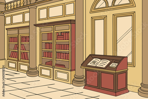 Victorian Bookstore Interior
