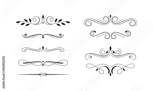  Dividers and Vintage Line Ornaments Vector Set of Decorative Elements for Borders, Cards, and Stylish Layouts