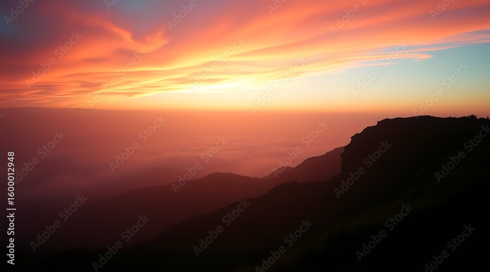 Fototapeta premium sunset in the mountains