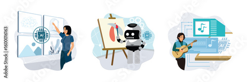 The concept of utilizing AI technology in art and creativity.