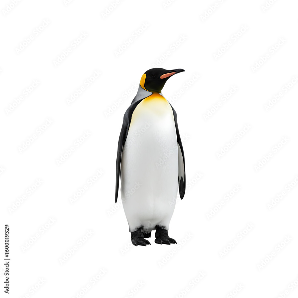 Fototapeta premium King penguin standing proudly isolated on transparent background