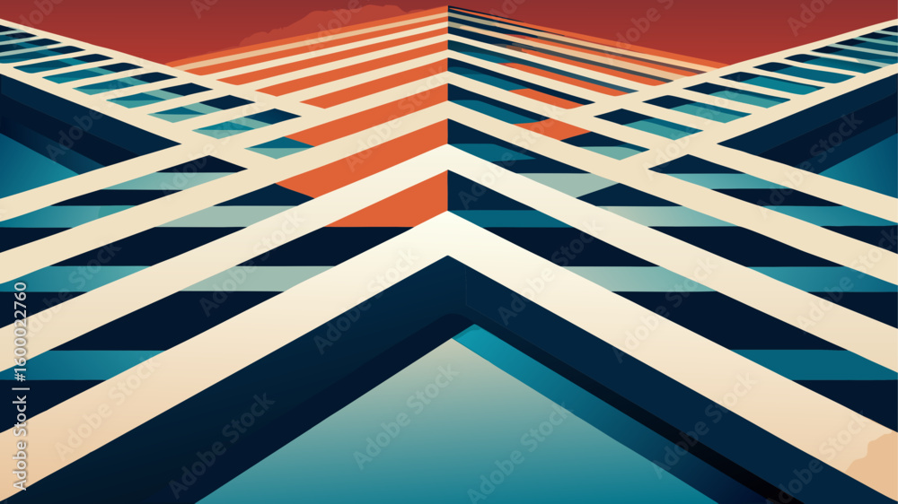 Obraz premium blue and white striped background