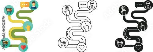 Understanding customer journey map visualization for optimal user experience design process flow chart