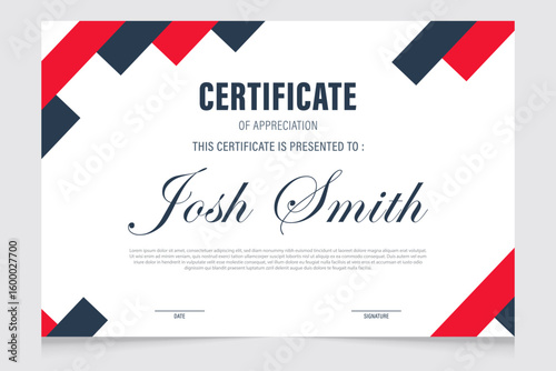 modern minimalist theme certificate template design