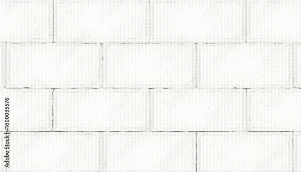Fototapeta premium White Brick Wall Texture Seamless Pattern of Rectangular Blocks background