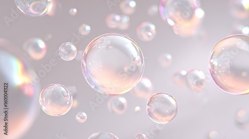 Wallpaper Mural Abstract Pastel Floating Bubbles Background Torontodigital.ca