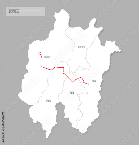 한국 대전 지도와 지하철 노선도