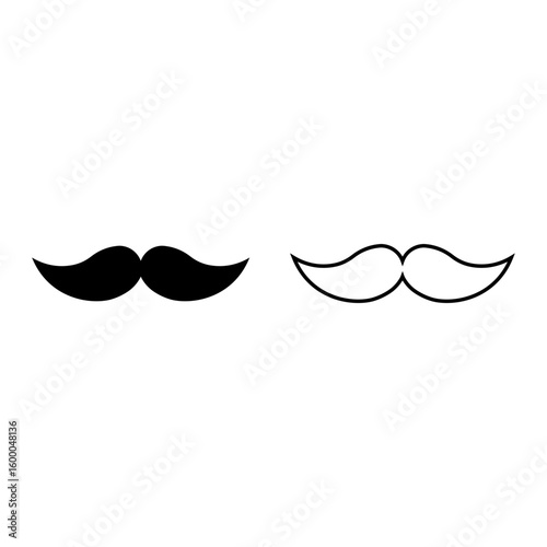 mustaches vector icon