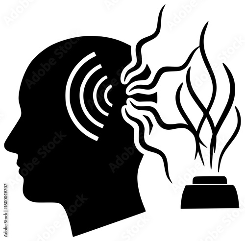 Migraine Triggered by Lights Noise and Stress During Concert Nightclub or Work with Headache Pain from Sleep Deprivation Travel Weather Change and Screen Time Seeking Health Relief Therapy