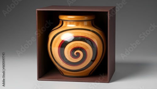 Spiral Swirl Jar A jar box with a swirling spiral design