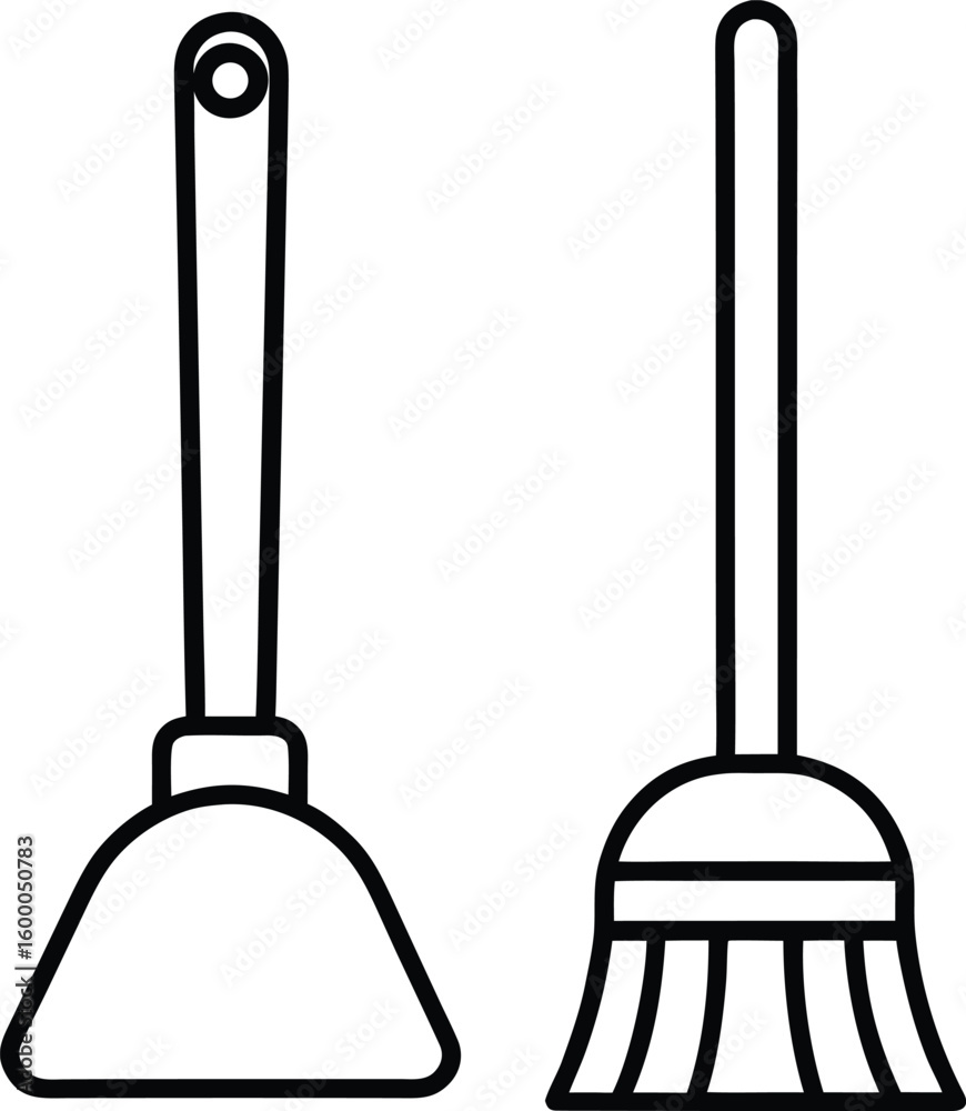 Naklejka premium illustration of a broom