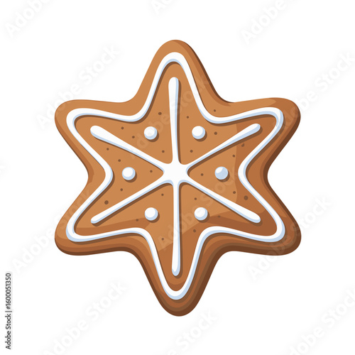 Star-Shaped Gingerbread Cookie 
