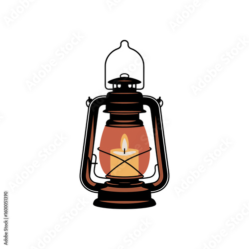 Vintage Lantern with Candle