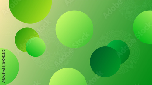 ABSTRACT YELLOW GREEN BACKGROUND WITH CIRCLE GEOMETRIC SHAPES GRADIENT COLOR DESIGN VECTOR TEMPLATE GOOD FOR MODERN WEBSITE, WALLPAPER, COVER DESIGN