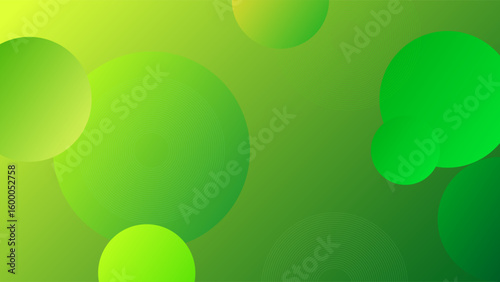 ABSTRACT YELLOW GREEN BACKGROUND WITH CIRCLE GEOMETRIC SHAPES GRADIENT COLOR DESIGN VECTOR TEMPLATE GOOD FOR MODERN WEBSITE, WALLPAPER, COVER DESIGN