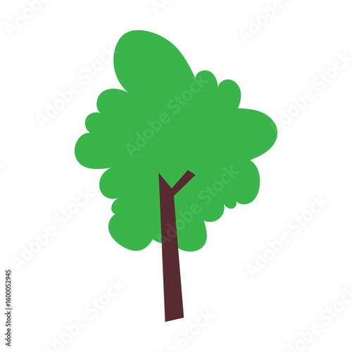 Green plant tree tropical leave cartoon design