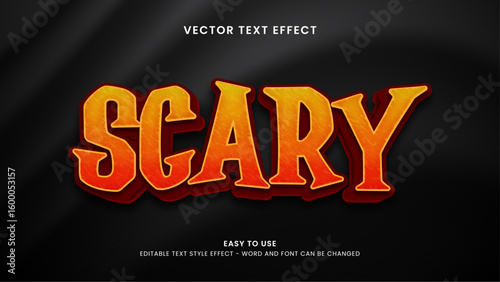 scary editable text effect