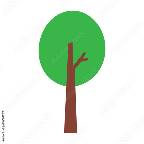 Green plant tree tropical leave cartoon design