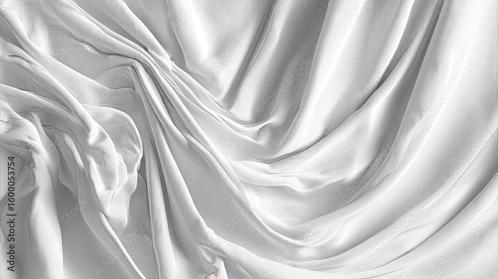 Obraz premium White Fabric Drape Texture Detail
