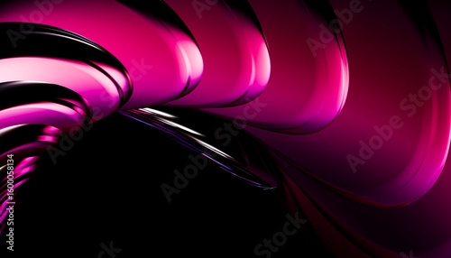 Abstract shiny pink concentric circular background with movement