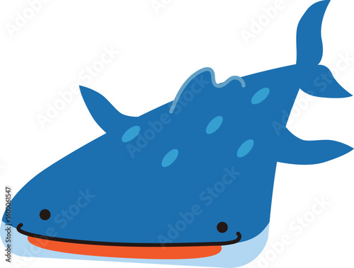 ジンベイザメのベクターイラスト素材