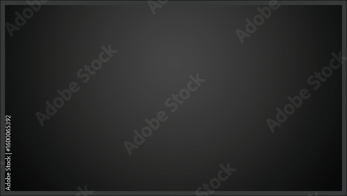 Black Screen Display: TV Mockup, Blank Panel, Digital Screen, Monitor Template, Wide Rectangle, Modern Technology