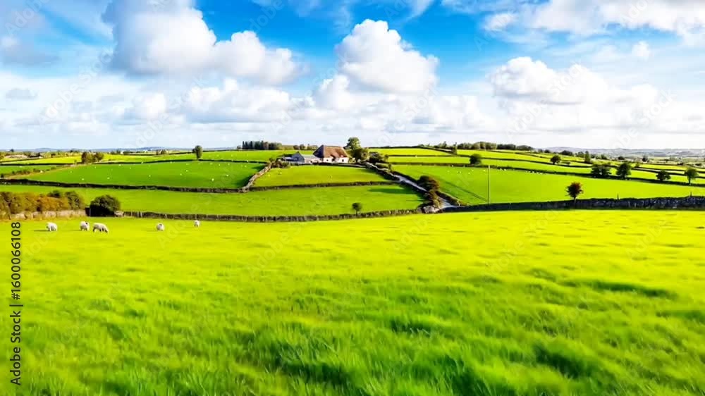 field  and meadow and mountain landscape