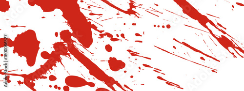 Abstract blood drip texture. Grunge red paint drops, sprays, and stains.