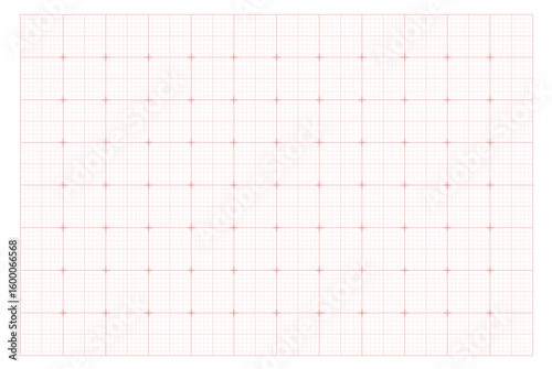 Precise millimeter graph paper background. Engineering and school notebook template.