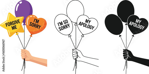 Sorry balloons apology gift forgive me message i am sorry apology balloons for forgiveness and reconciliation