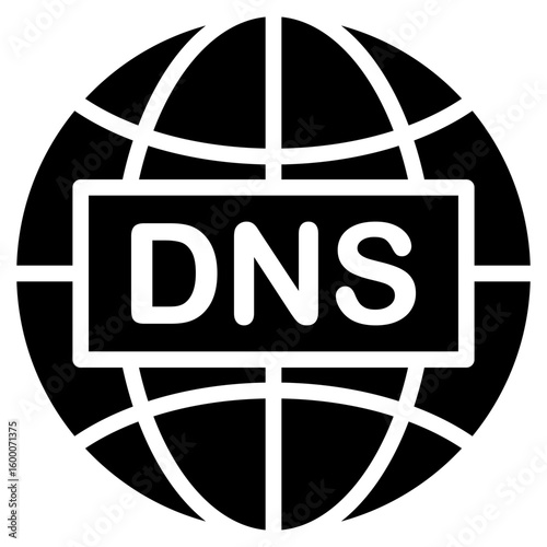DNS (Domain Name System) glyph icon
